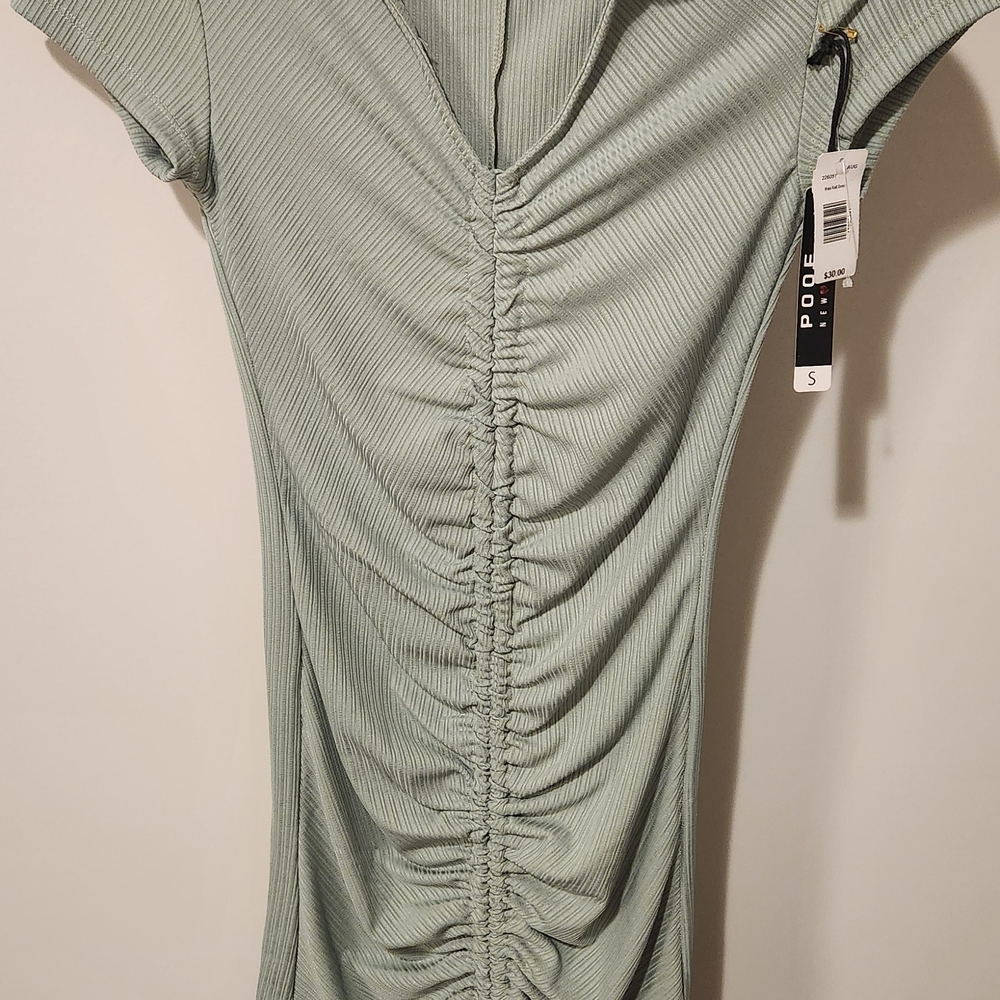 Ruched Green Dress